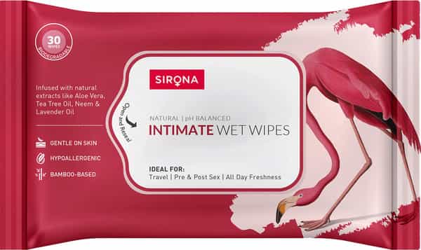 Sirona Ph Balanced Bamboo Intimate Wipes - 30 Wipes