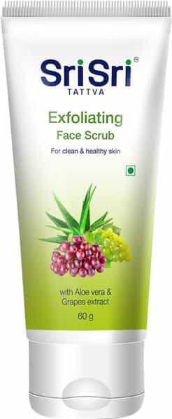 Sri Sri Tattva Exfoliating Face Scrub - For Clean & Healthy Skin | 60 Gm