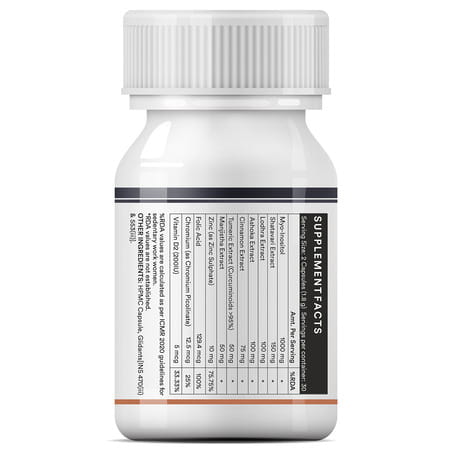 Inlife Myo Inositol Supplement | Shatavari Zinc Folic Acid Chromium Vit-D | Women - 60 Veg Capsules