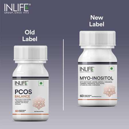 Inlife Myo Inositol Supplement - Shatavari | Zinc | Vitamin D - Balance For Women - 60 Veg Capsules