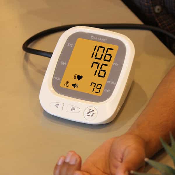 Dr. Odin Blood Pressure Monitor | Large Lcd Display|Voice Function|2 User|Usb Type-C | White Jn-163B