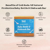 Goli Soda All Natural Probiotics Baby Bottle & Dishwash Bar - 90 G (Pack Of 2)