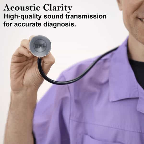 Bpl Medical Technologies St-03 Brass Dual Adult Chest Piece Stethoscope - Blue