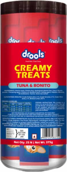 Drools Creamy Lickable Cat Treats Tuna & Bonito 25Pcs | 375G Pack | All Life Stages