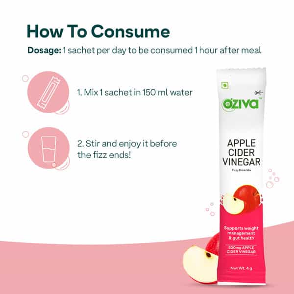 Oziva Acv Fizzy Drink For Better Weight Management & Body - Pack Of 2(12 Pcs)