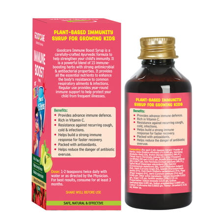 Goodcare Immune Boost Syrup 200Ml By Baidyanath | 15 Ayurvedic Herbs | Immunity & Growth