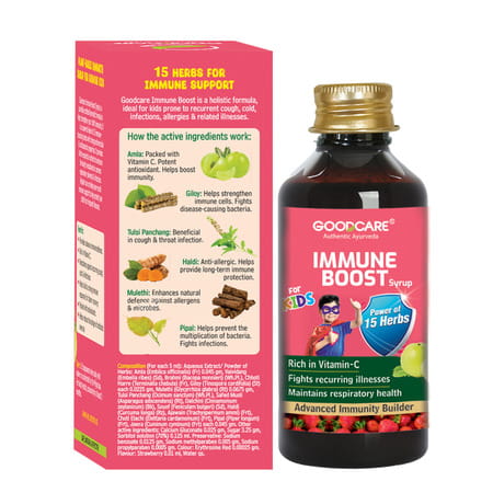 Goodcare Immune Boost Syrup 200Ml By Baidyanath | 15 Ayurvedic Herbs | Immunity & Growth