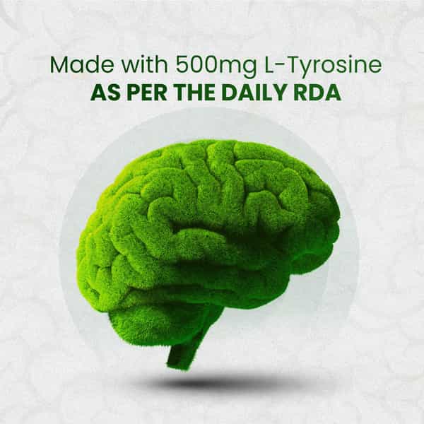 Himalayan Organics L Tyrosine 500 Mg | Cognitive Health Support | Bottle | 120 Veg Capsules