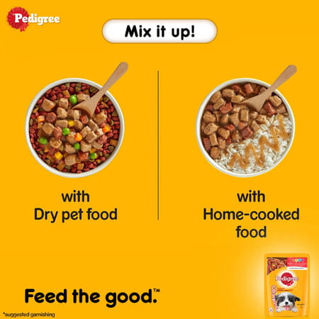 Pedigree Puppy Wet Dog Food | Chicken And Liver Chunks Flavour In Gravy With Vegetables | 90 X 70 G