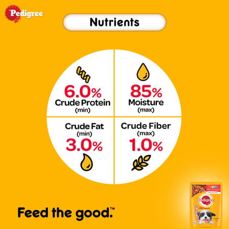 Pedigree Puppy Wet Dog Food | Chicken And Liver Chunks Flavour In Gravy With Vegetables | 90 X 70 G