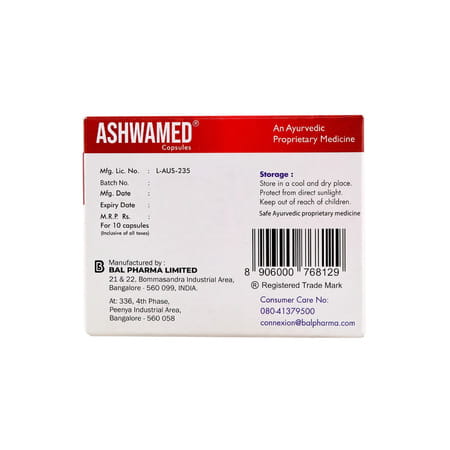 Ashwamed Capsule - Restores Male Virility - 10 X 10