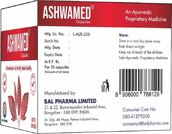 Ashwamed Capsules For Energy | Stamina | Immunity | Fortify Male Fertility | 10 Capsule (Pack Of 10)