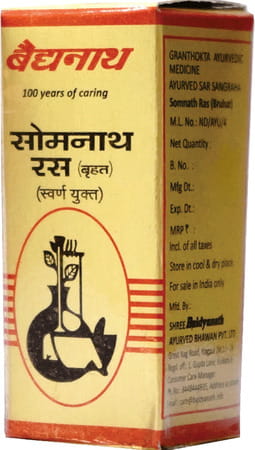 Baidyanath Asli Ayurved Somnath Ras Brsy -10 Tablets