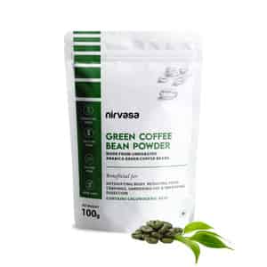 Nirvasa Unroasted Arabica Green Coffee Bean Powder With Chlorogenic Acid (100 G)