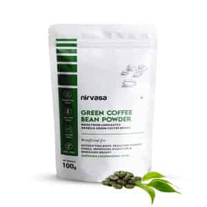 Nirvasa Unroasted Arabica Green Coffee Bean Powder With Chlorogenic Acid (100 G)