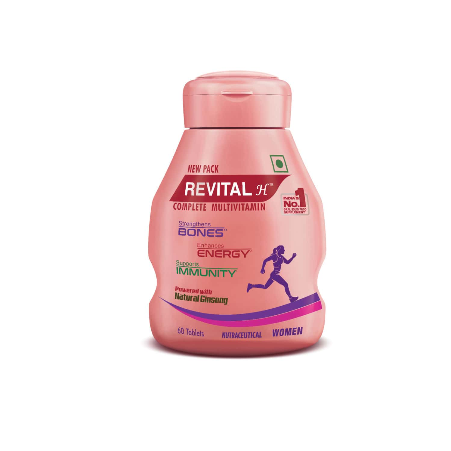 Revital H For Woman With Complete Multivitamins | Minerals And Ginseng Bottle Of 60 Tablets