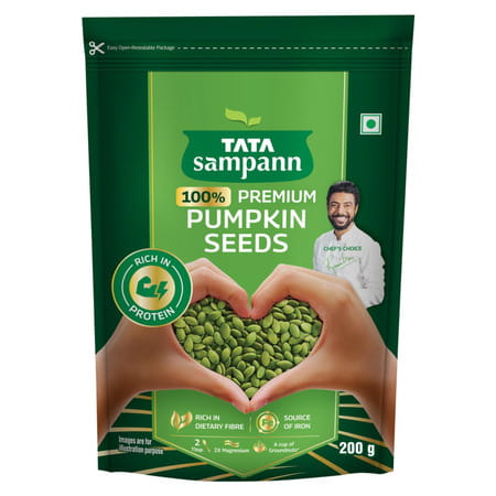 Tata Sampann Premium Pumpkin Seeds| Resealable Pack| 200g