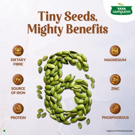 Tata Sampann Premium Pumpkin Seeds| Resealable Pack| 200g