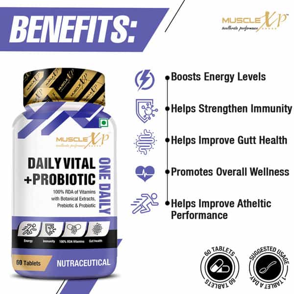 Musclexp Daily Vital + Probiotic One Daily 60 Tablets