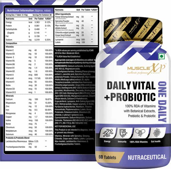 Musclexp Daily Vital + Probiotic One Daily 60 Tablets
