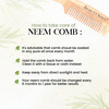 Beautisoul Organic Neem Wood Comb With Handle | Kachi Neem Wood Comb Set For Women | Kangi For Hair