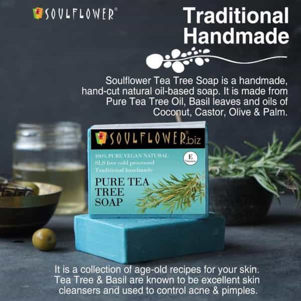Soulflower Pure Tea Tree Soap 150Gm