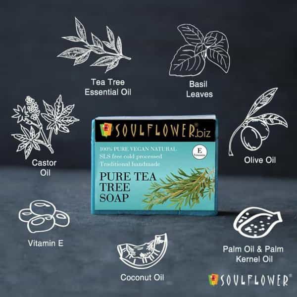 Soulflower Pure Tea Tree Soap 150Gm