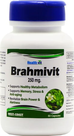 Healthvit Bramhivit Bramhi Powder 250 Mg -60 Capsules