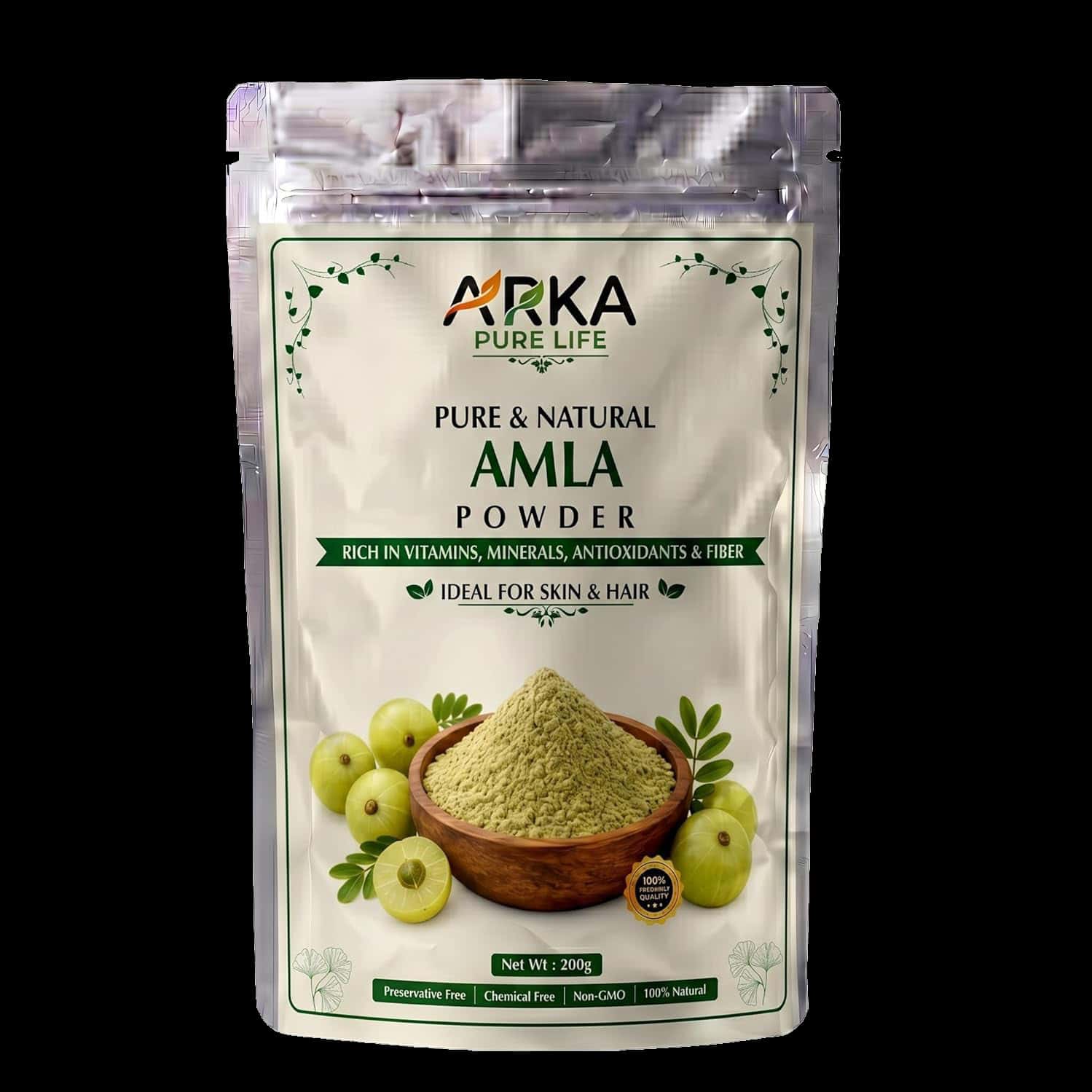 Arka Pure Life 100% Organic Amla Powder For Hair Growth & Skin Glow (200g)
