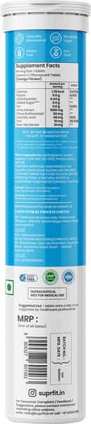 Suprfit Effervescent Tablets- Immunity 20 Tablets Tube
