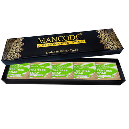 Mancode Luxury Tea Tree Soap Gift Set 5 X 125gm For Men