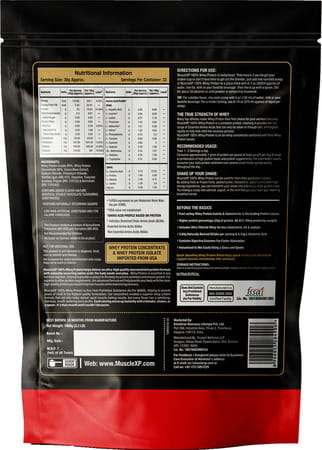 Musclexp 100% Whey Protein With Digestive Enzyme - 1kg Pouch Double Chocolate