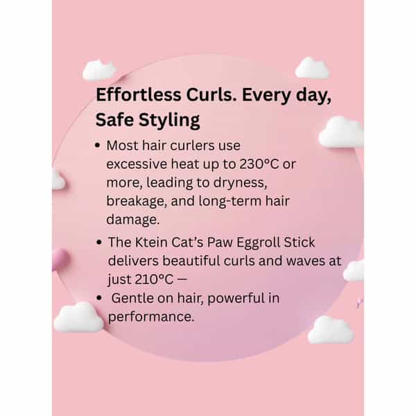 Ktein Hair Curler Cat's Paw Eggroll Stick | 3 Barrel Ceramic Curling Iron