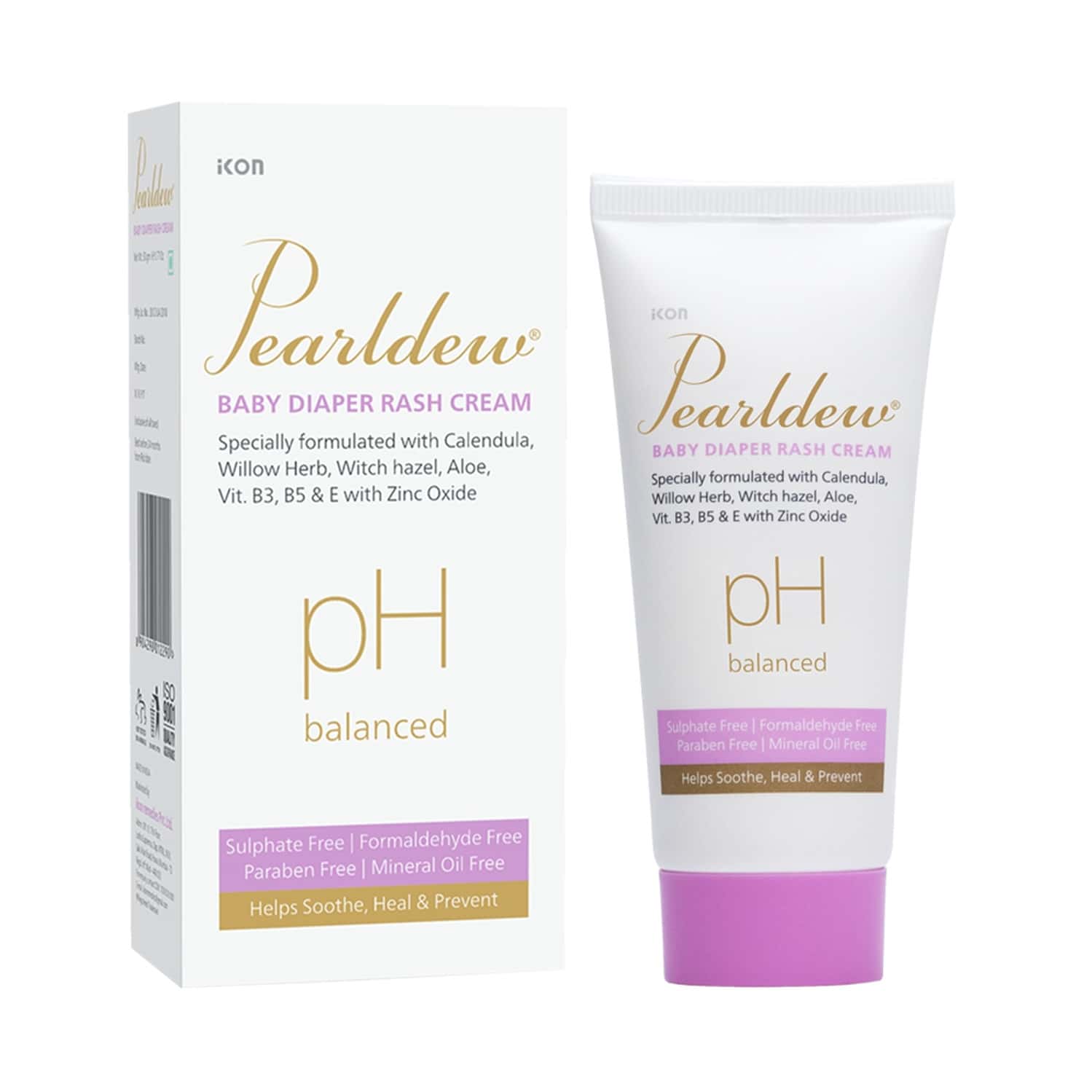 Pearldew Baby Diaper Rash Cream 50 Gm | With Calendula & Witch Hazel (Pack Of 2)