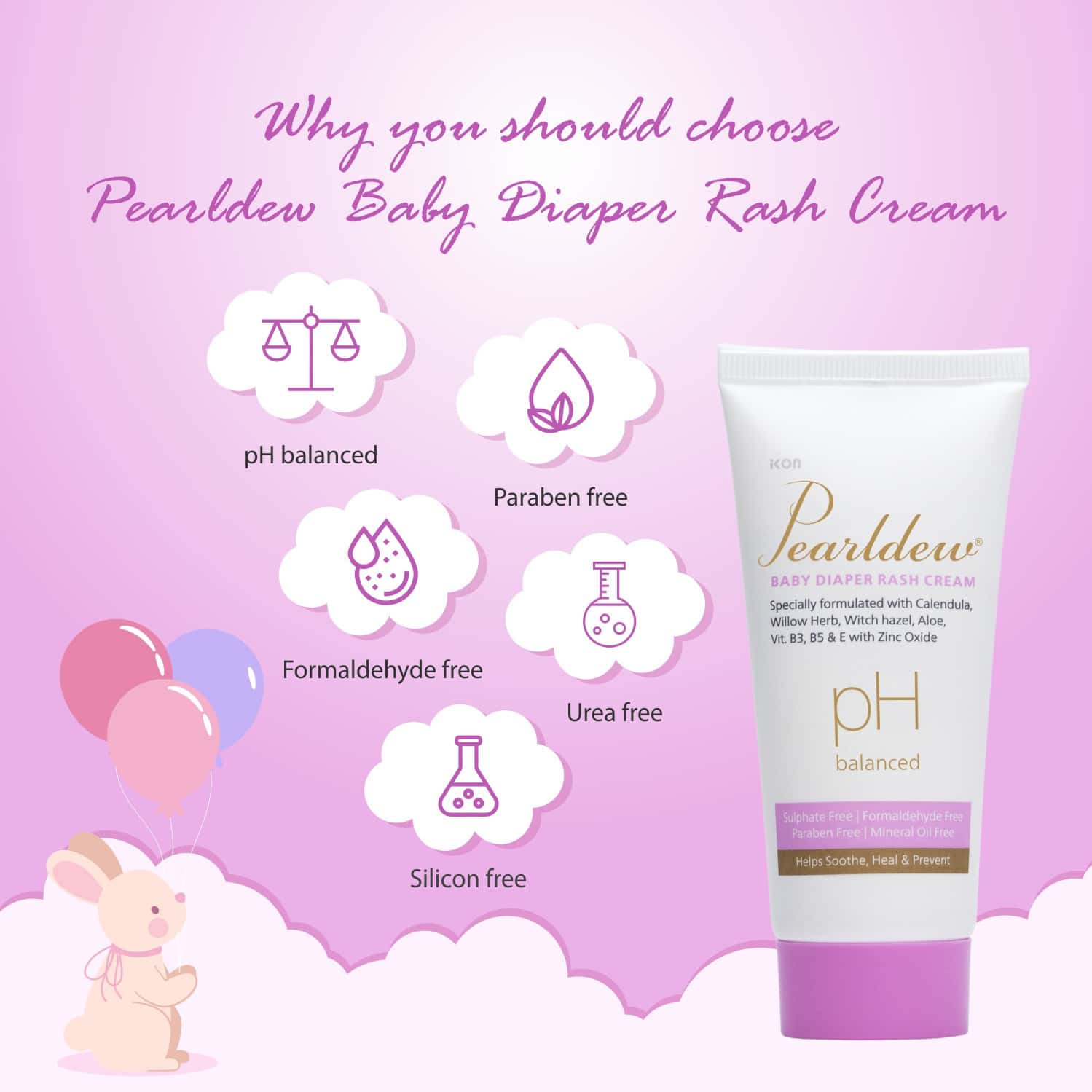 Buy PEARLDEW BABY DIAPER RASH CREAM 50 GM WITH CALENDULA & WITCH