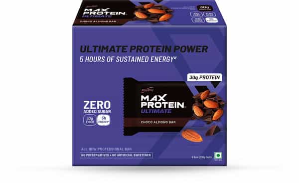 Ritebite Max Protein Ultimate Choco Almond Protein Bars 600G - Pack Of 6 (100G X 6)