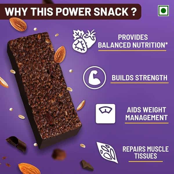 Ritebite Max Protein Ultimate Choco Almond Protein Bars 600G - Pack Of 6 (100G X 6)