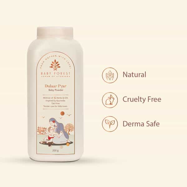 Dulaar Pyar Talc-Free Baby Powder With Chamomile Flower Oil,Jojoba Seed Oil,Marigold Seed Oil -200Gm