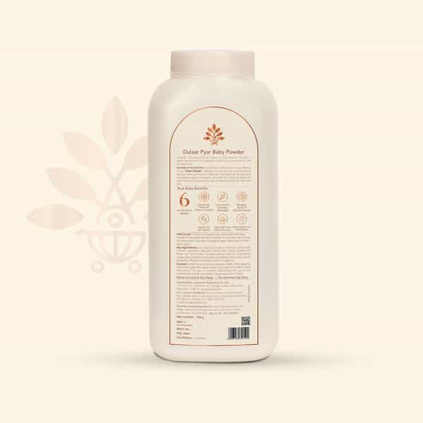 Dulaar Pyar Talc-Free Baby Powder With Chamomile Flower Oil,Jojoba Seed Oil,Marigold Seed Oil -200Gm