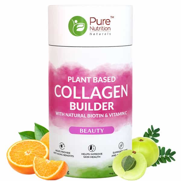 Pure Nutrition Collagen Builder Vegan Plant-Based Supplement With Natural Biotin & Vitamin C (250 G)