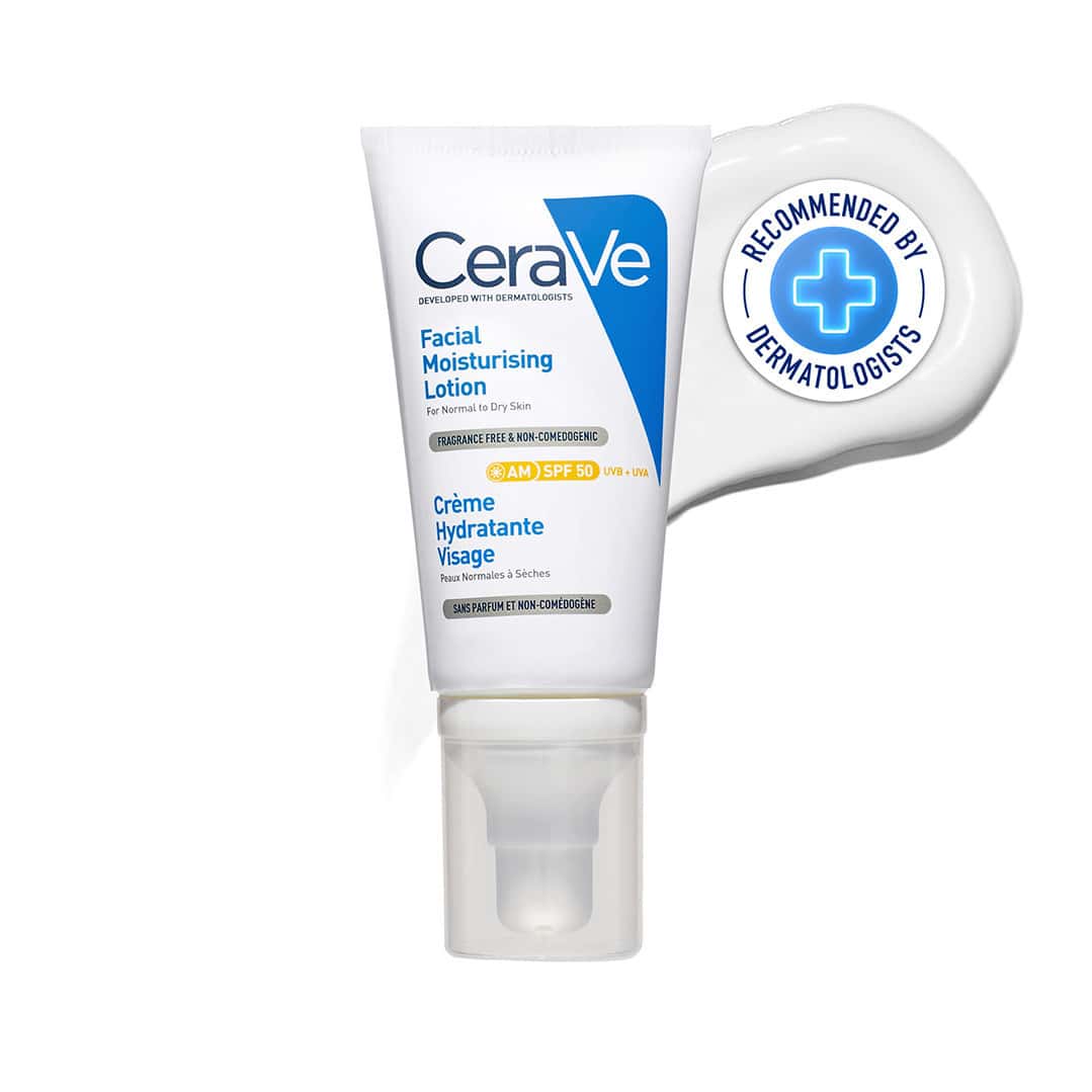 Cerave Am Facial Moisturizing Lotion For Normal To Dry Skin | Day Cream With Sunscreen Spf 50 | 50gm