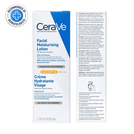 Cerave Am Facial Moisturizing Lotion For Normal To Dry Skin | Day Cream With Sunscreen Spf 50 | 50gm