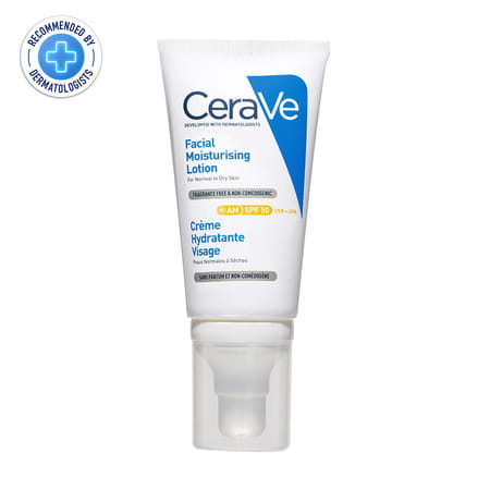 Cerave Am Facial Moisturizing Lotion For Normal To Dry Skin | Day Cream With Sunscreen Spf 50 | 50Gm