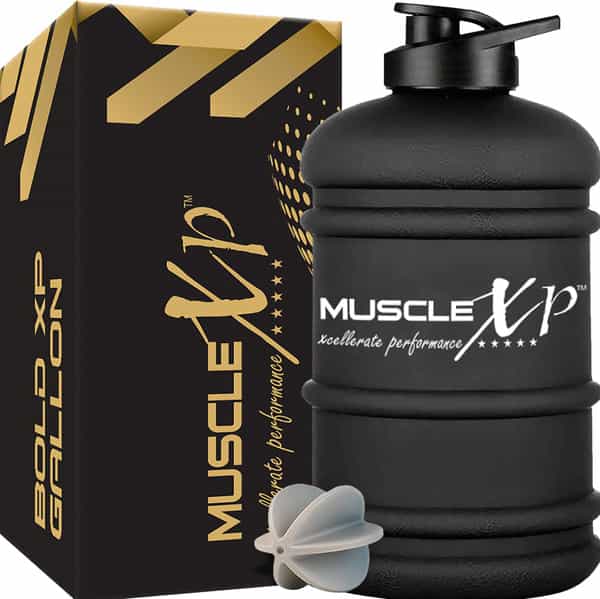 Musclexp Boldxp Gallon Water Bottle 1.5 L Gym / Bcaa / Protein Shaker Bottle Bpa-Free Black