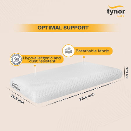 Tynor Elite Ortho Memory Pillow White Soft Universal 1 Unit