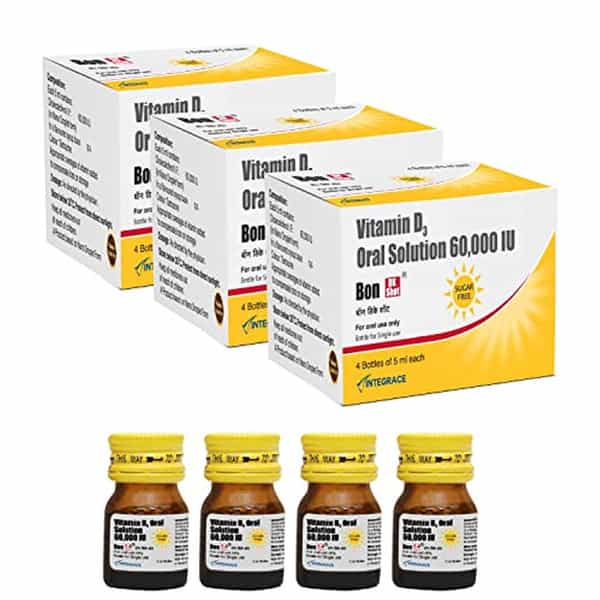 Bon Dk Shot Sugarfree Vitamin D3 Oral Solution (12 Shots-5Ml Each) Pineapple Flavour (12 X 5 Ml)