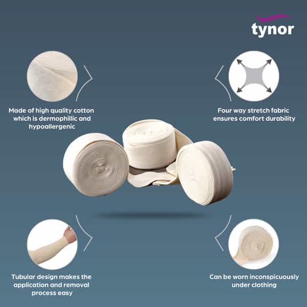 Tynor Ortho Stockinette 10 M White 75 Mm 10 M