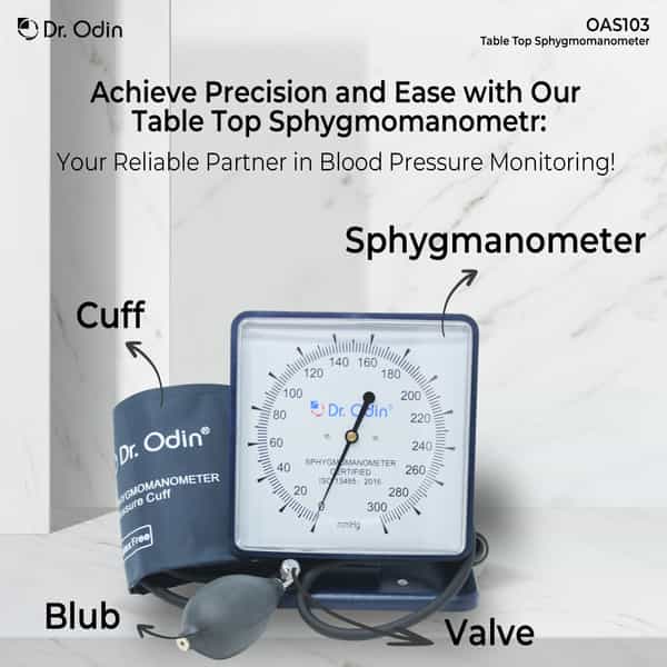 Dr. Odin Oas103 Table Top Aneroid Sphygmomanometer Precision Blood Pressure Monitor 1 No's