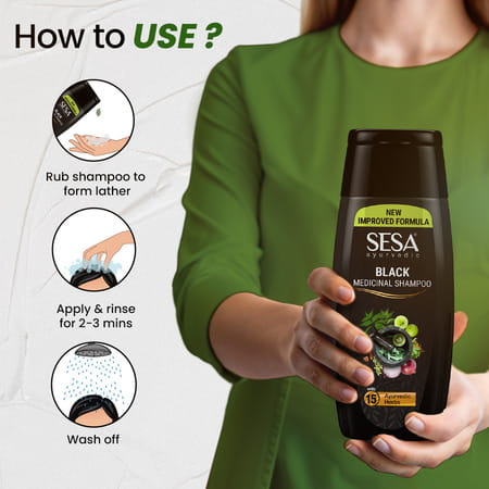 Sesa Ayurvedic Medicinal Shampoo Controls Hairfall With Herbs For Smooth & Shiny Hair 200 Ml