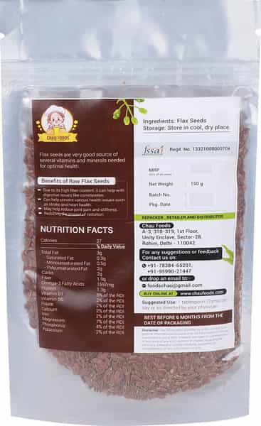 Chau Foods Flax Raw Seeds